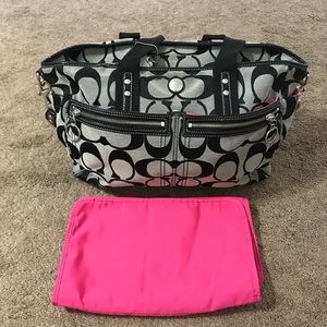 Authentic Coach Diaper Large bag w/changing pad